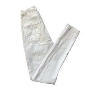 Fashion Nova High Waisted Skinny Jeans White Sz 5